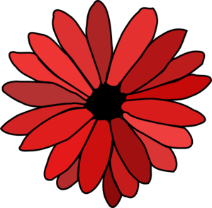 Red Flower Border Clip Art - Free Clipart Images