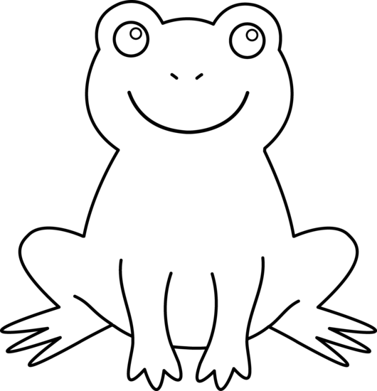 frog clipart free black and white - photo #10