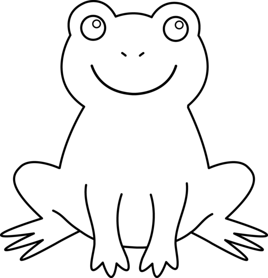 FunMozar – Frog Clipart Black And White