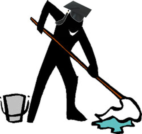 Sense of Events: Want a janitor's job? Get a degree.