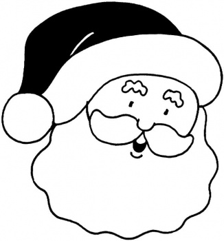 Santa's Face coloring page | Super Coloring