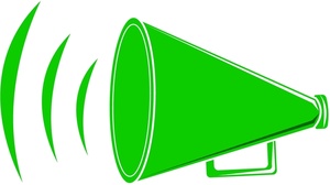Megaphone Clipart Image - Green Megaphone with Sound Waves
