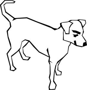 Mean White Dog clip art - vector clip art online, royalty free ...