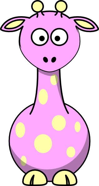 Pink Giraffe clip art - vector clip art online, royalty free ...