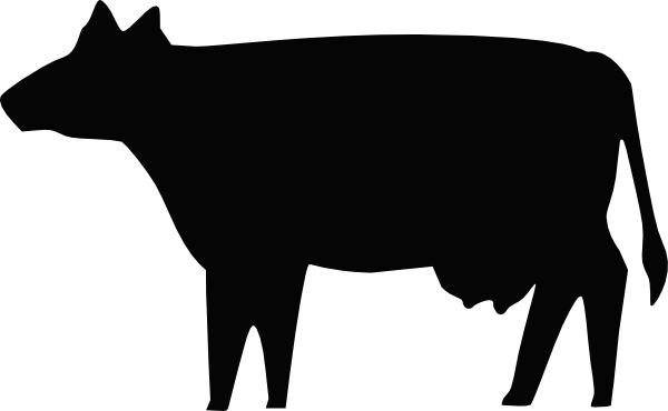 Cow Silhouette clip art Free Vector