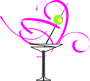 Martini Glass Pink clip art - vector clip art online, royalty free ...