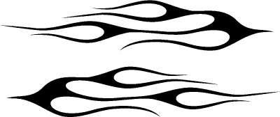 40" Long Vehicle Tribal Flames Vinyl Decal Graphic Sticker Race ...