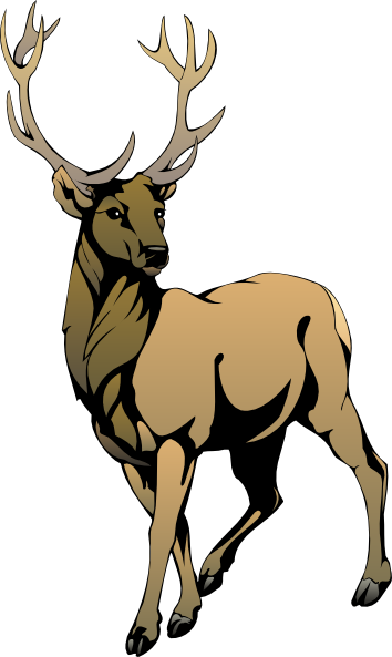 Reindeer 3 clip art - vector clip art online, royalty free ...
