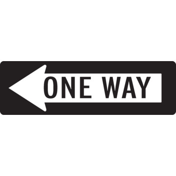 One Way Sign with Left Arrow, Reflective, 36 x 12 | HD Supply