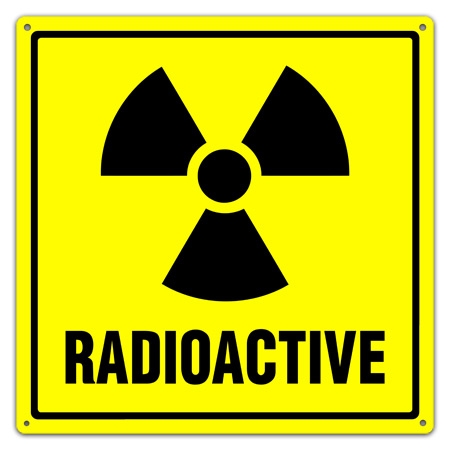 Radioactive Symbol Sign With Text, Radioactive Utility Sign ...