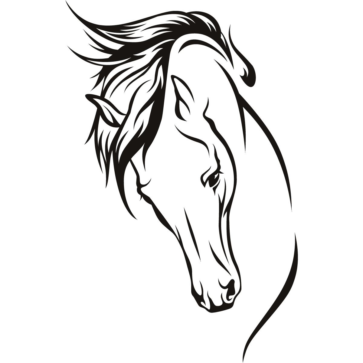 Free horse head clip art
