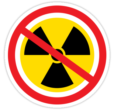 No nuclear radiation symbol" Stickers by Mhea | Redbubble