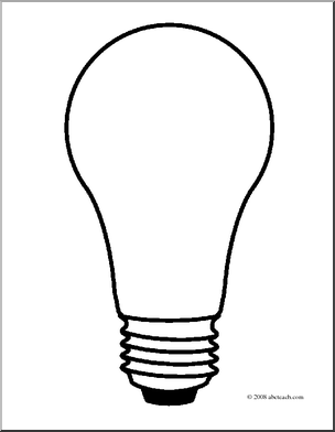 Light bulb lightbulb outline free clipart images - Clipartix