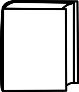 Closed book outline clipart