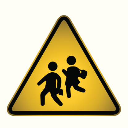 School Crossing Sign Clip Art, Vector Images & Illustrations