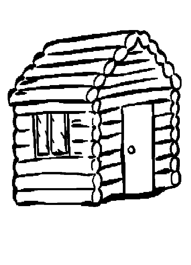 Log Cabin Coloring Page - AZ Coloring Pages