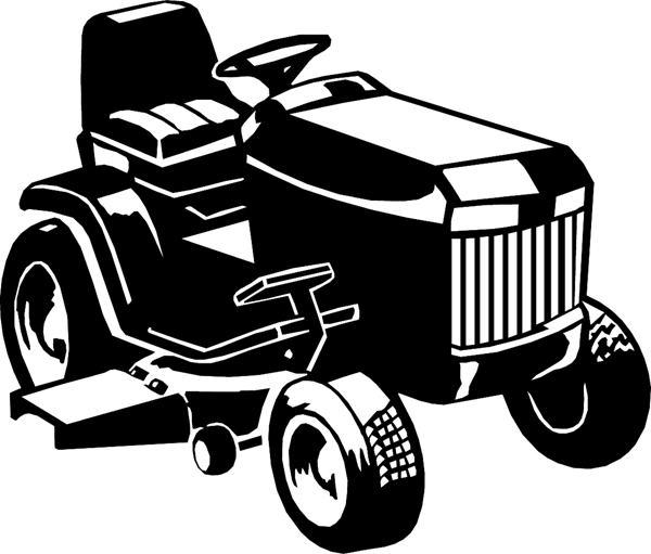 Riding lawn mower clipart free