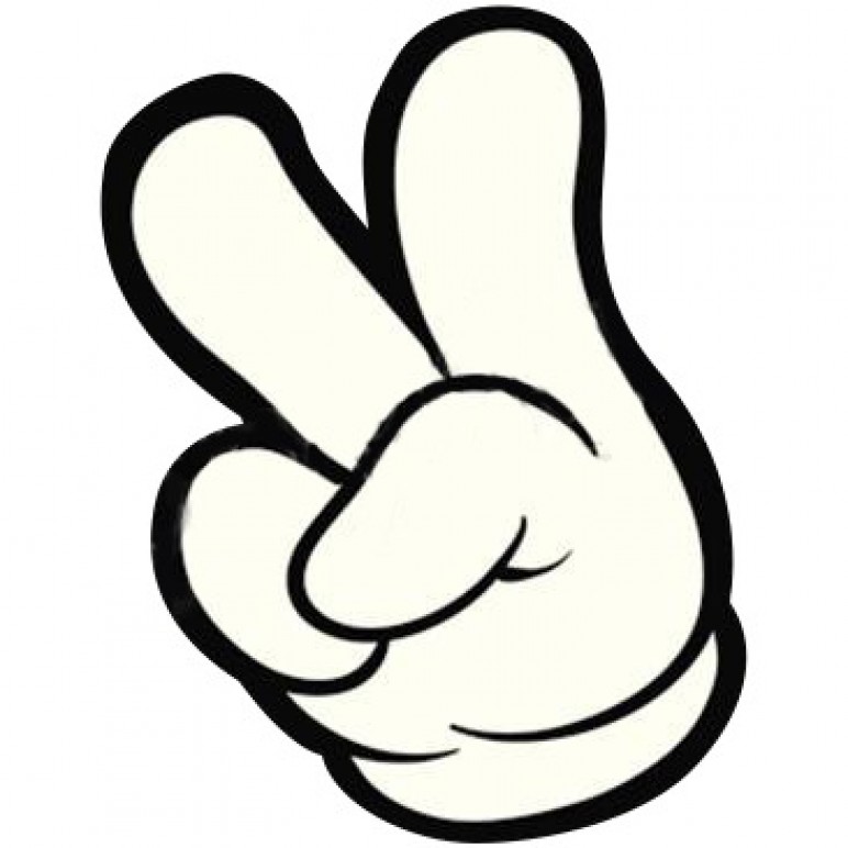Cartoon Hand Peace Sign [Cartoon Hand Peace Sign] - $16.00 : Tye ...