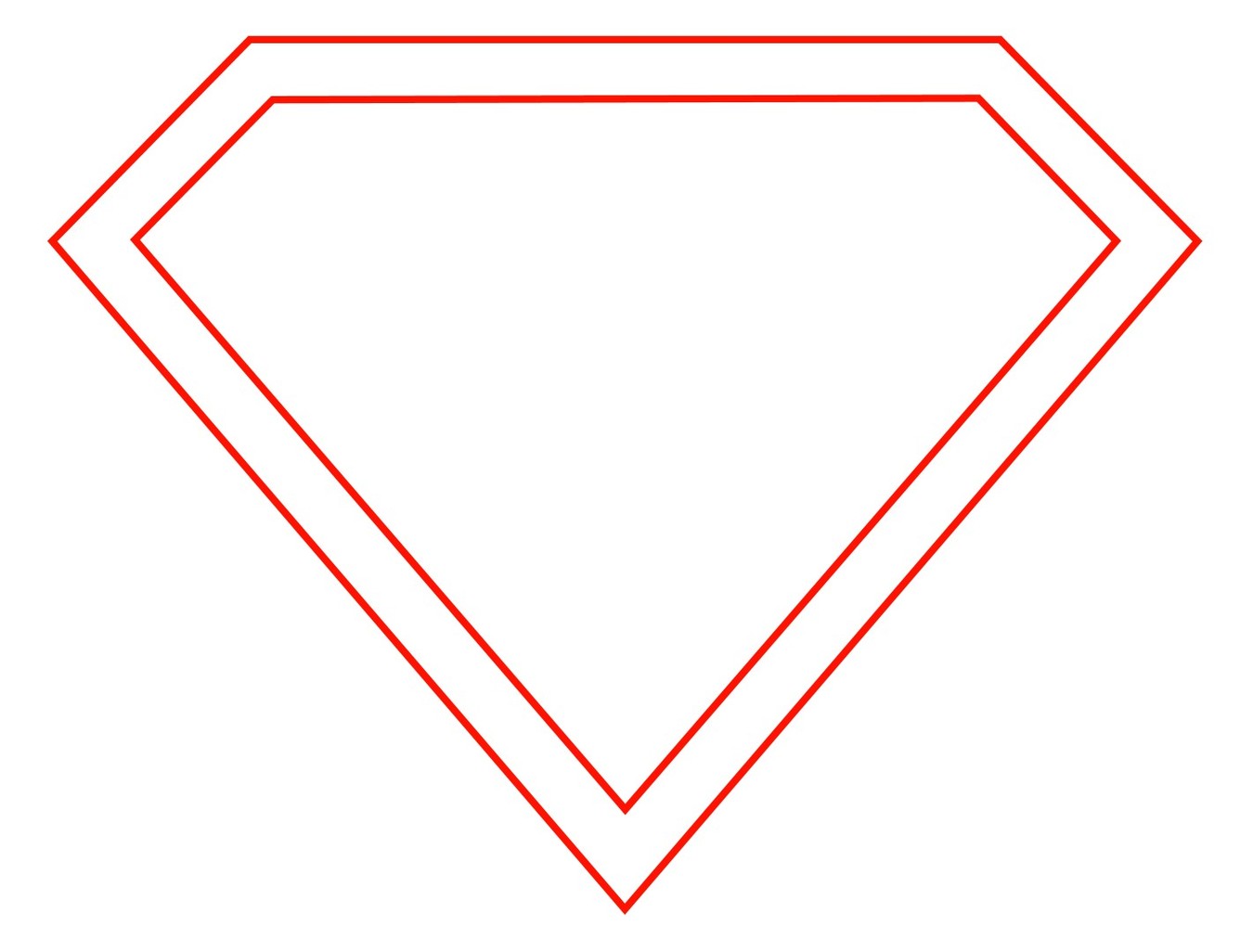 Blank Superman Logo Template Clipart - Free to use Clip Art Resource