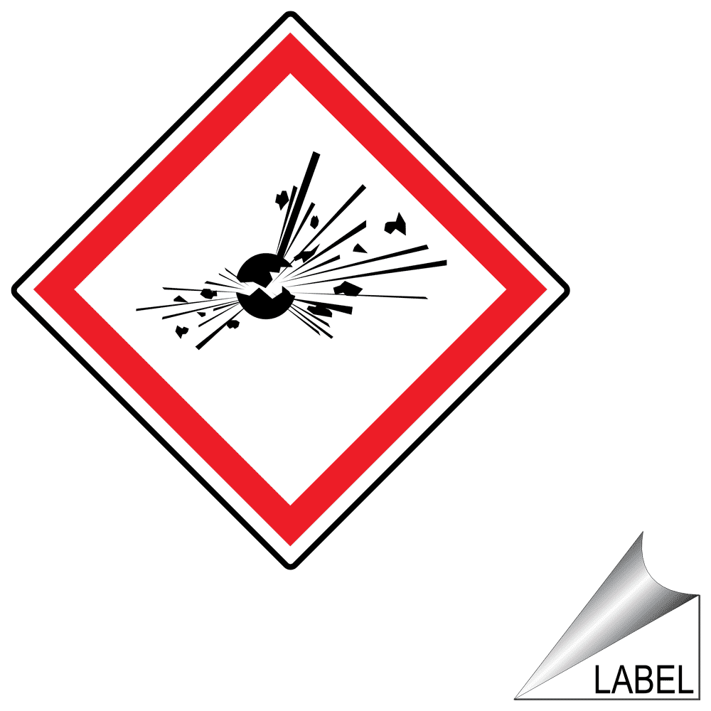 Explosive Symbol Label LABEL-SYM-07 Explosives