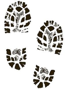 Detective footprint clipart
