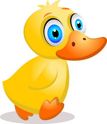 Funny duck cartoon stock vector