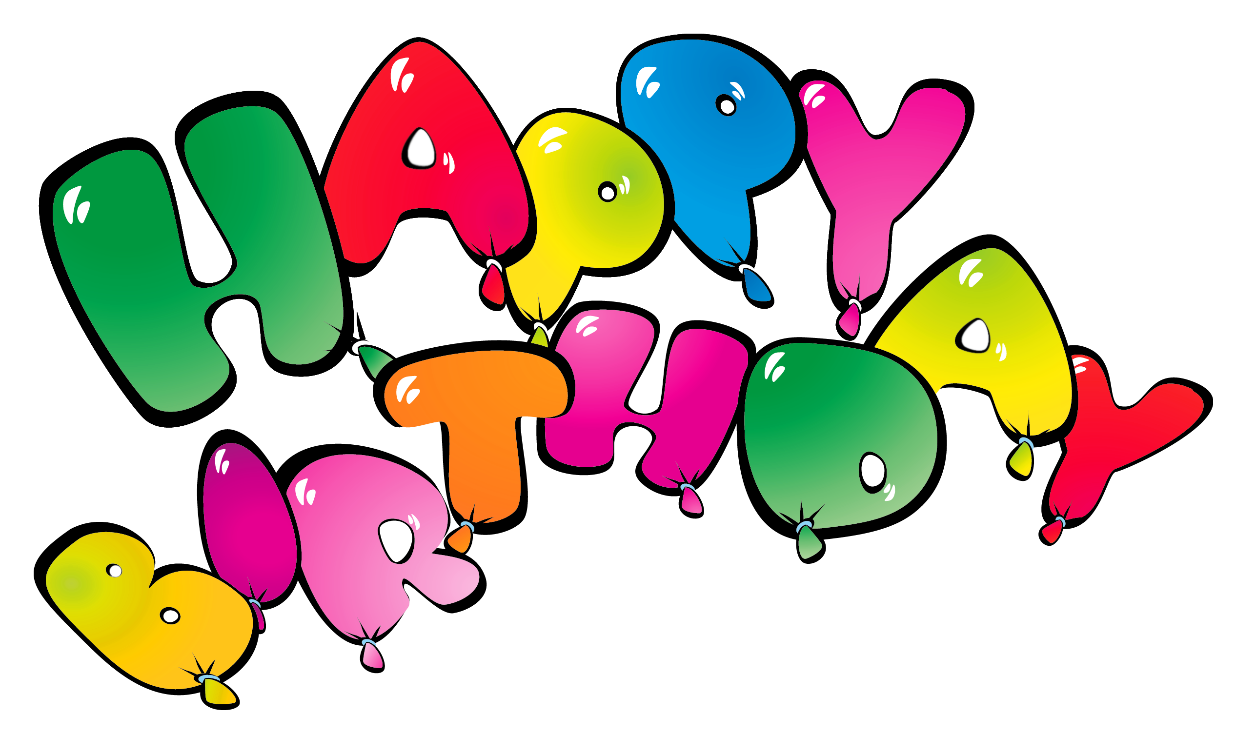 Transparent Happy Birthay Balloons PNG Clipart Picture