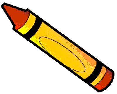 Orange crayon clipart