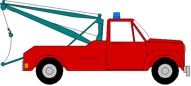 Tow truck no background clipart