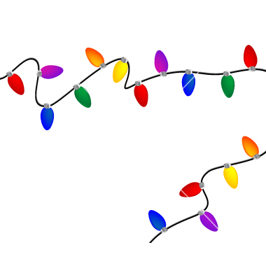Animated holiday lights clipart