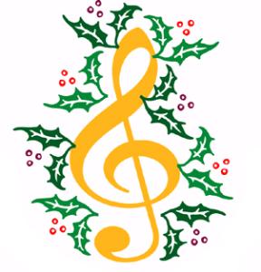 Christmas music notes clip art