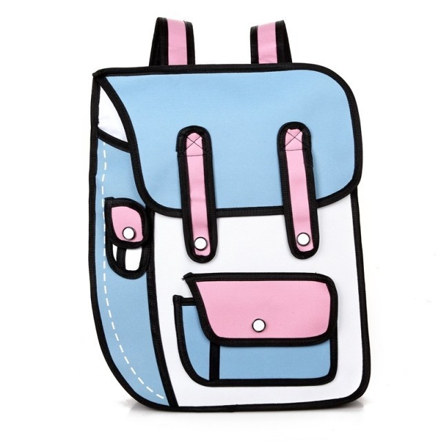 2D Backpack Blue/Pink - 2D Bags