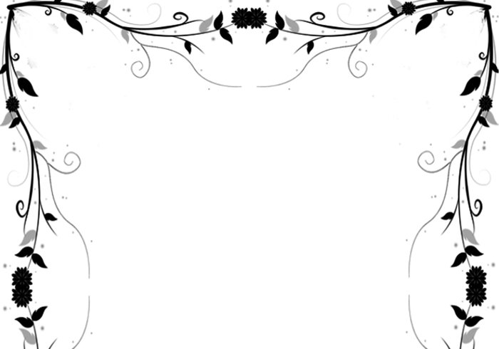 Free Floral Border PSD