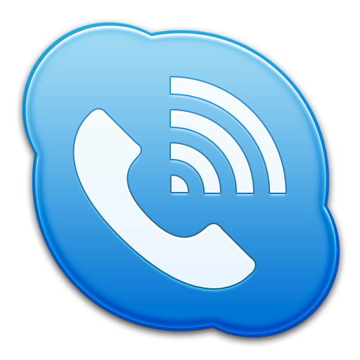 Skype Phone Blue Icon - Skype Icons - SoftIcons.com