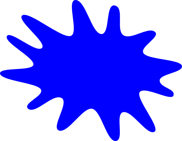 Blue Paint Splatter Clipart