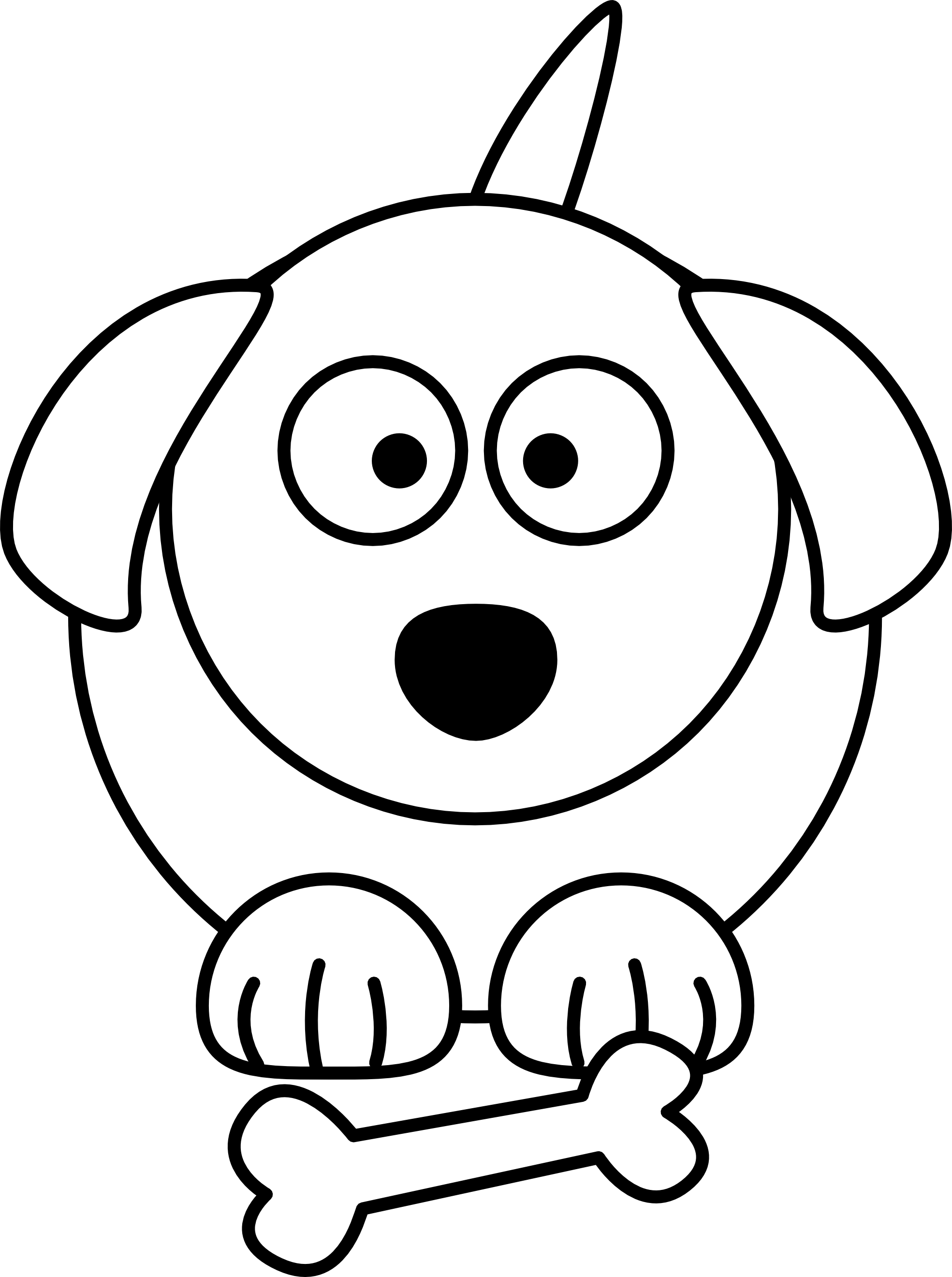 Line Drawing Dog ClipArt Best - Litle Pups