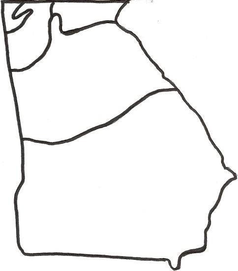 Best Photos of Blank Georgia Map - Blank Georgia County Map ...