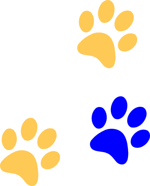 Free Download Blue Gold Paw Print Clip Art Vector Online Royalty ...