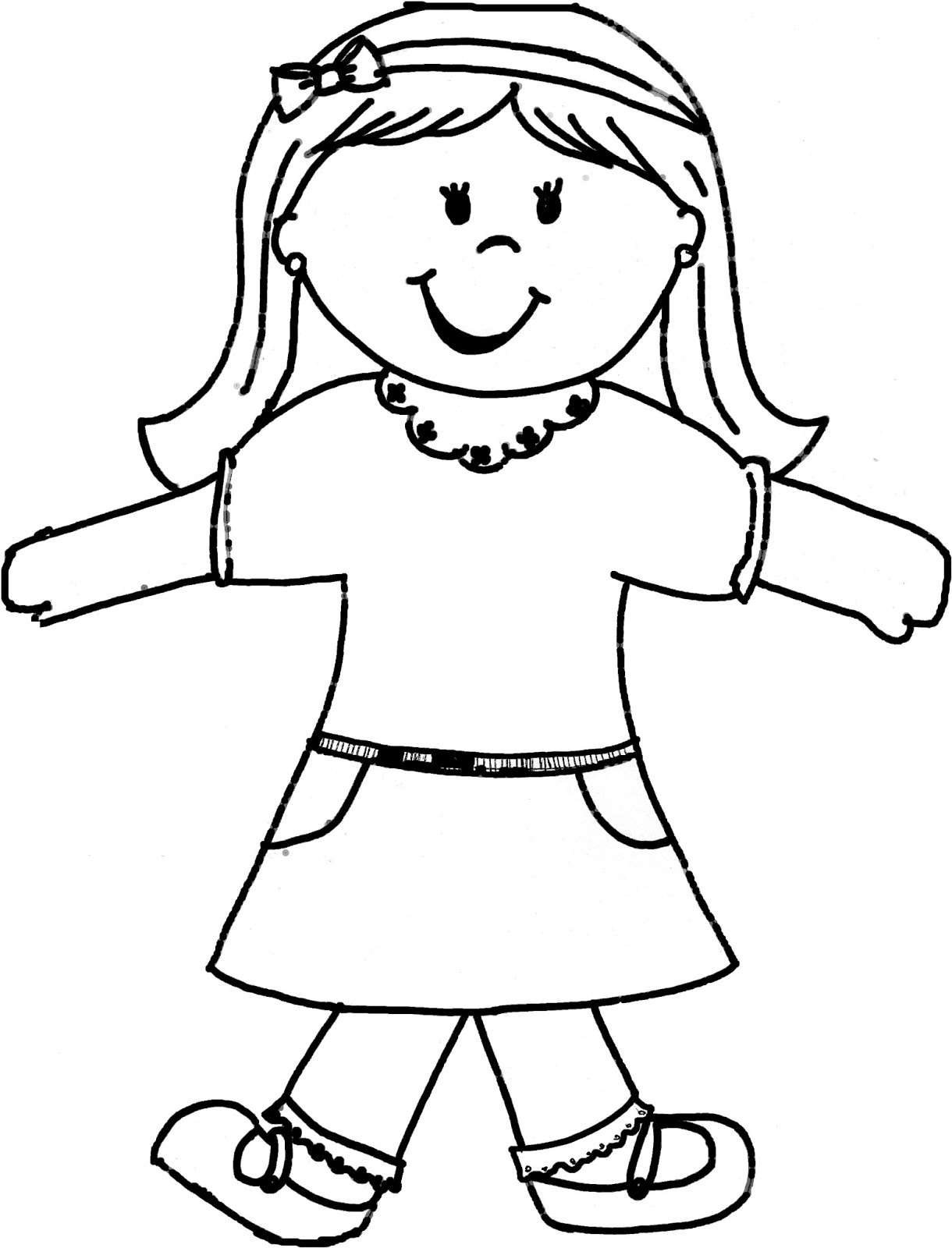 clipart girl outline - photo #33