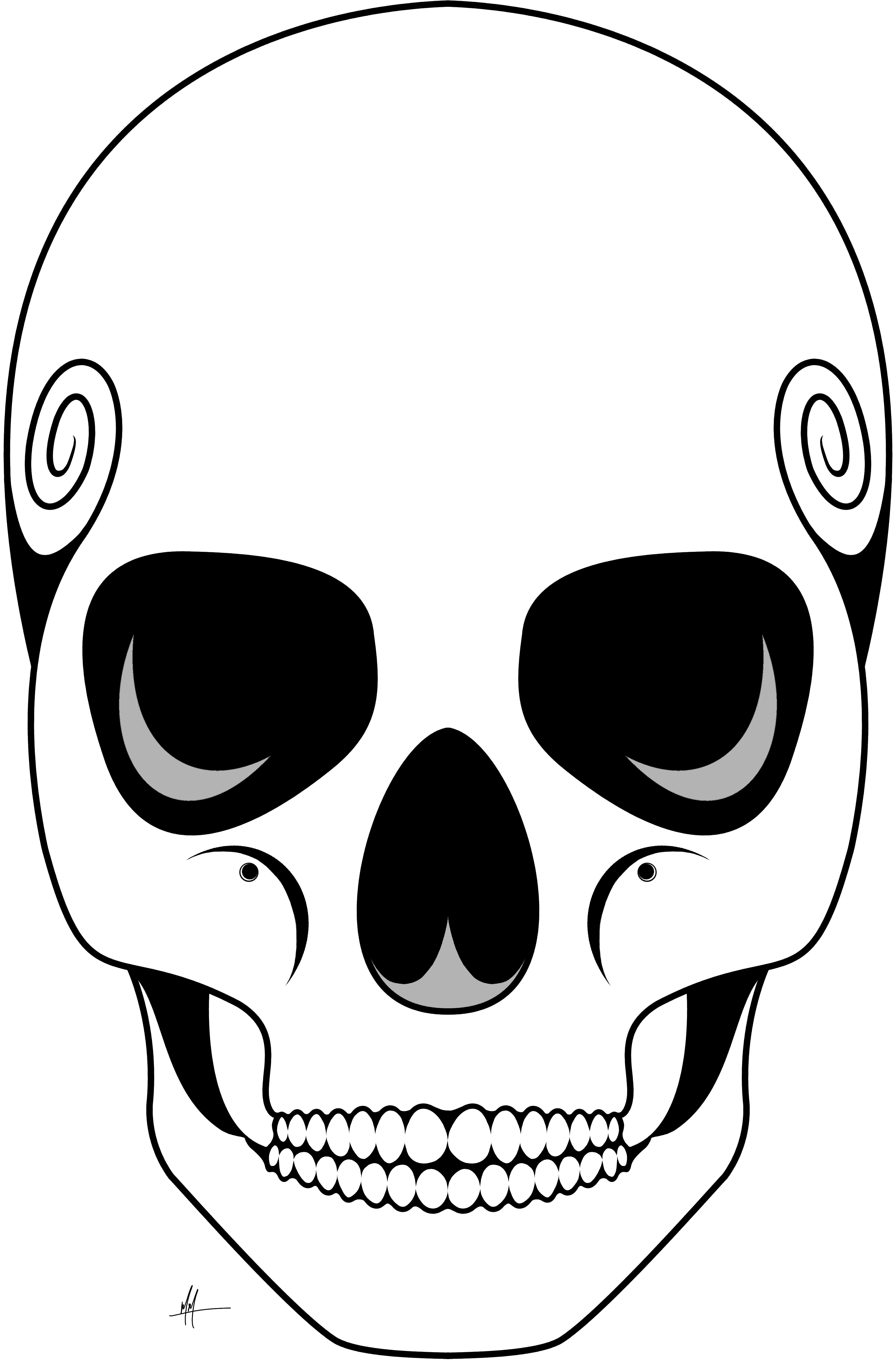 Swirly Skull Remake | masonillustration