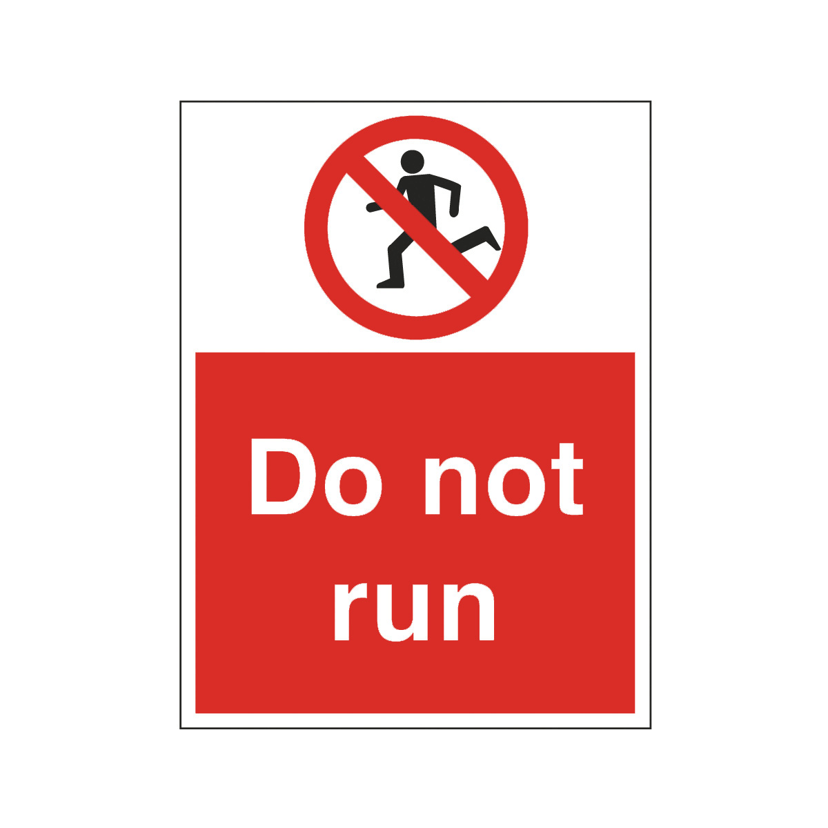 Do Not Run Safety Sign - Water Safety from BiGDUG UK