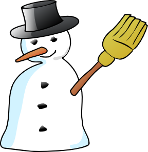 snow man outline - outline snowman clipart