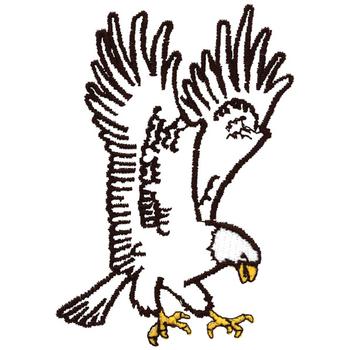 Animals Embroidery Design: Eagle Outline from Dakota Collectibles