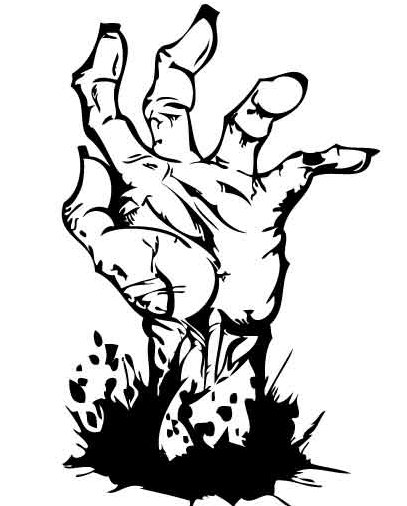 zombie clipart black and white - photo #23