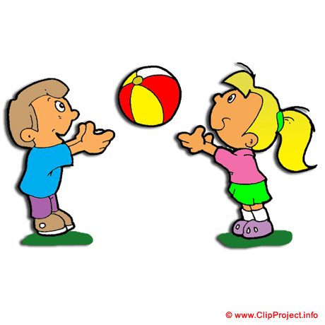 Clipart children playing outside