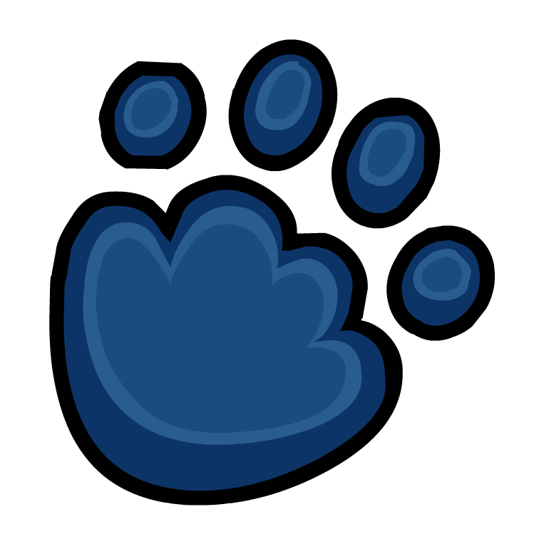 Polar bear paw print clipart