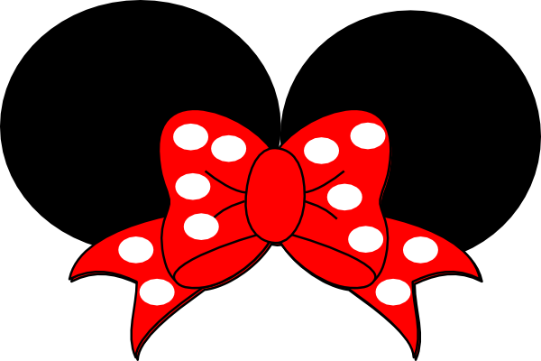 Red Minnie Mouse Bow Clipart