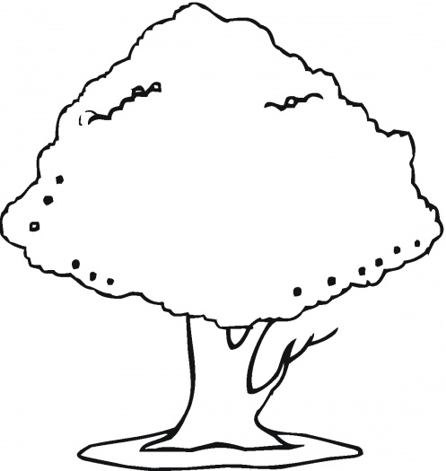 Big Cherry Tree coloring page | Super Coloring
