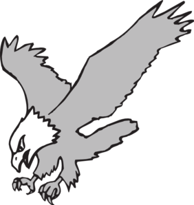 Grayscale Hunting Eagle Clip art - Animal - Download vector clip ...