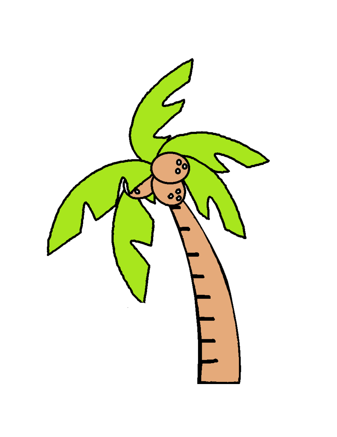 Chicka chicka boom boom coconut tree clipart